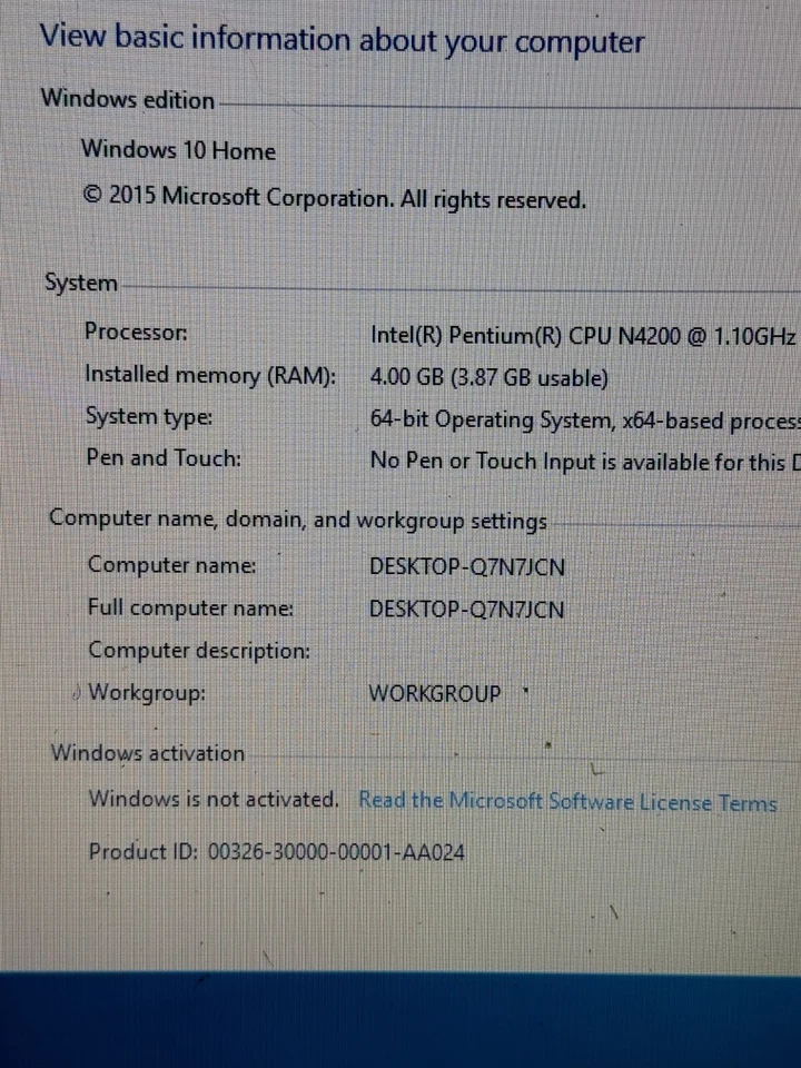 Fijador superior para portátil ASUS X541N 15,6" FUNCIONA necesita algunos artículos pero se enciende. Foto 2 de 4