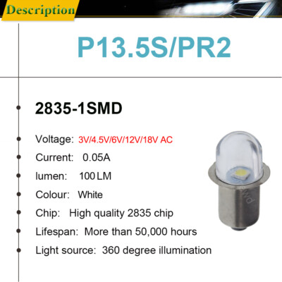 Lampadina LED P13.5S Torcia Lampadina LED P13.5S Per Torce | 3V - Foto 4