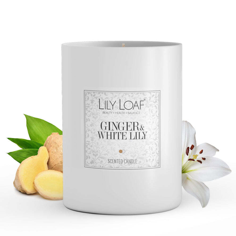 Lily & Loaf Ginger & White Soy Wax Candle | 40 Hours Burn Time