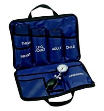 LINE2design BP Cuff Kit - Multi Blood Pressure 5 Cuff System Nylon Case - Blue