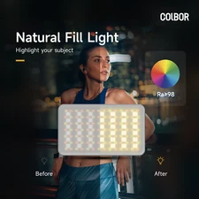 Colbor Pl8R II RGB Full Color LED Light Photography Light Pocket Fill Light APP