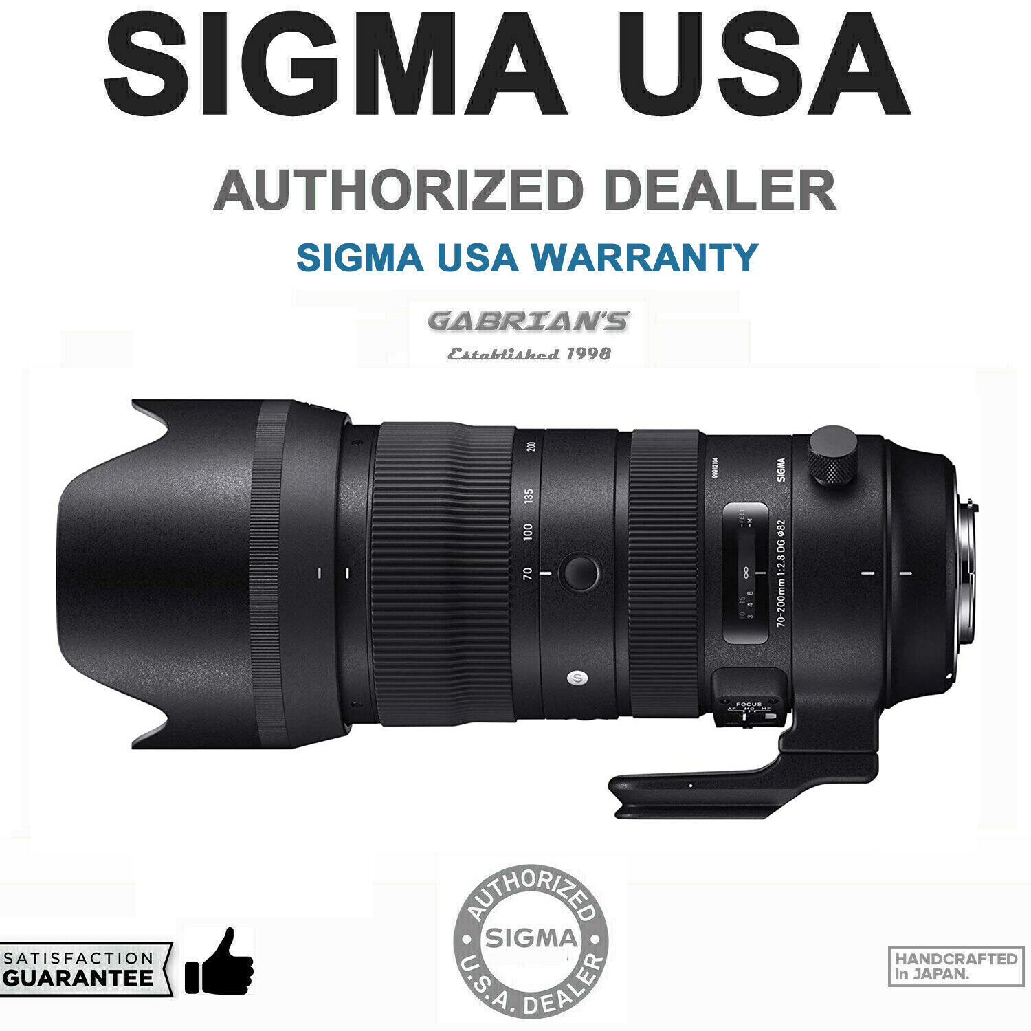 Sigma 70-200mm f/2.8 DG OS HSM Sports Lens for Canon EF. U.S. Authorized  Dealer