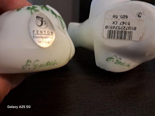 Set 4 creature Fenton Shamrock collezione Irish Treasure dipinte a mano - Foto 5 di 7