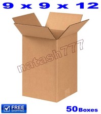 50 - 9x9x12 Cardboard Boxes 32-ECT Mailing Packing Shipping Corrugated Carton
