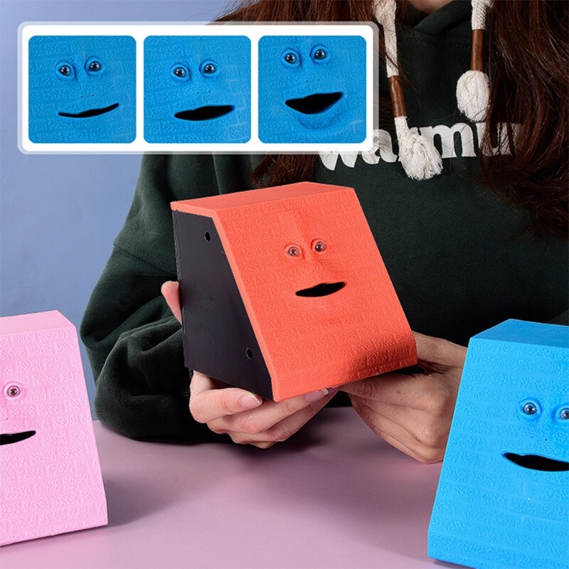 Money Saving Box ATM Toy Cash Coin Automatic Toy Safe Box Smiling Face ...