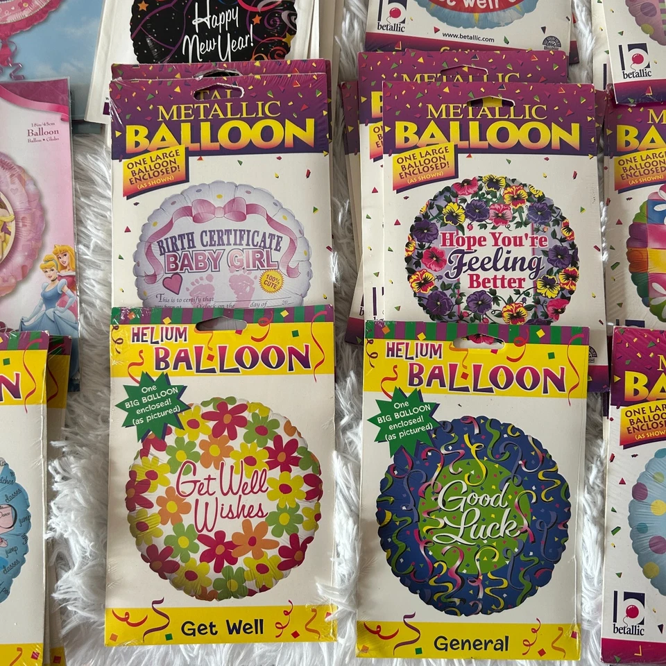 Vintage Helium Balloon Lot (44) Round NEW Deadstock Disney Get Well Birthday - Image 4 of 4