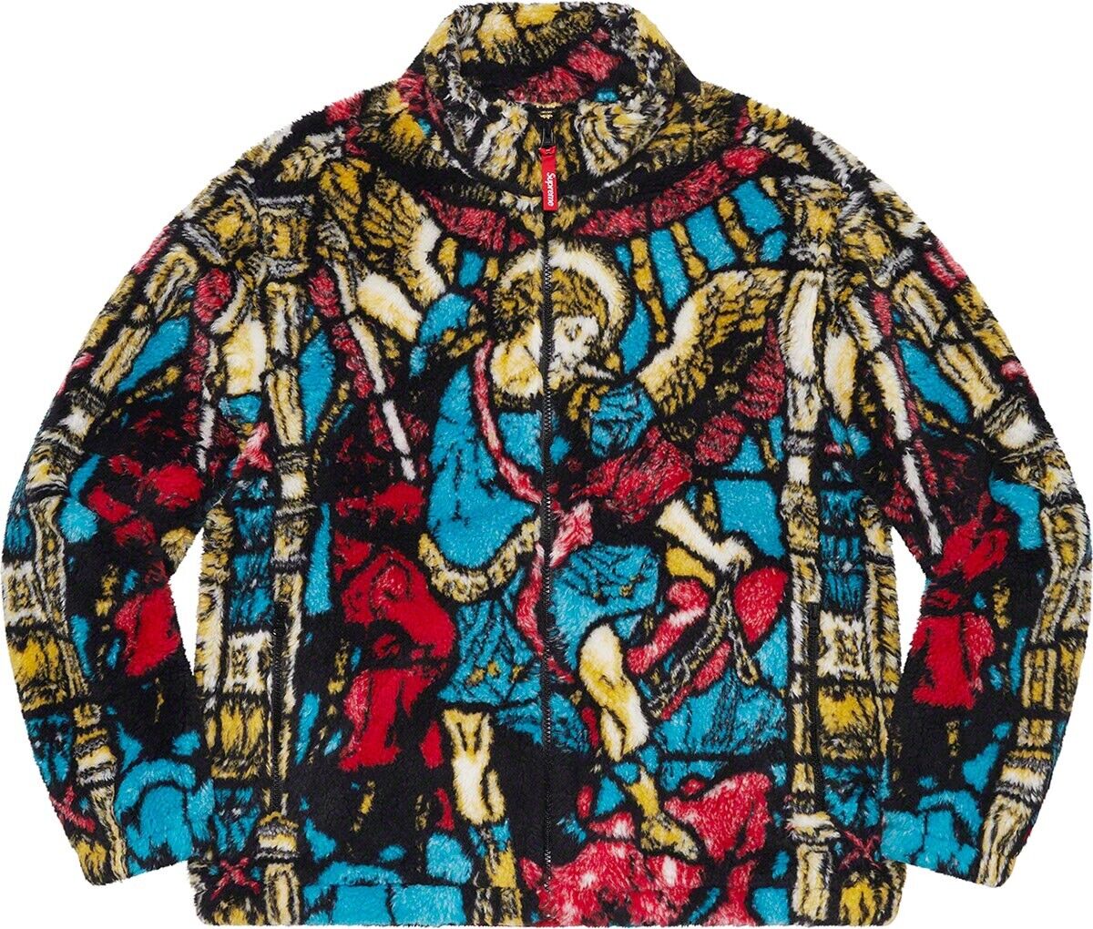 新品 supreme Michael fleece jacket L multi