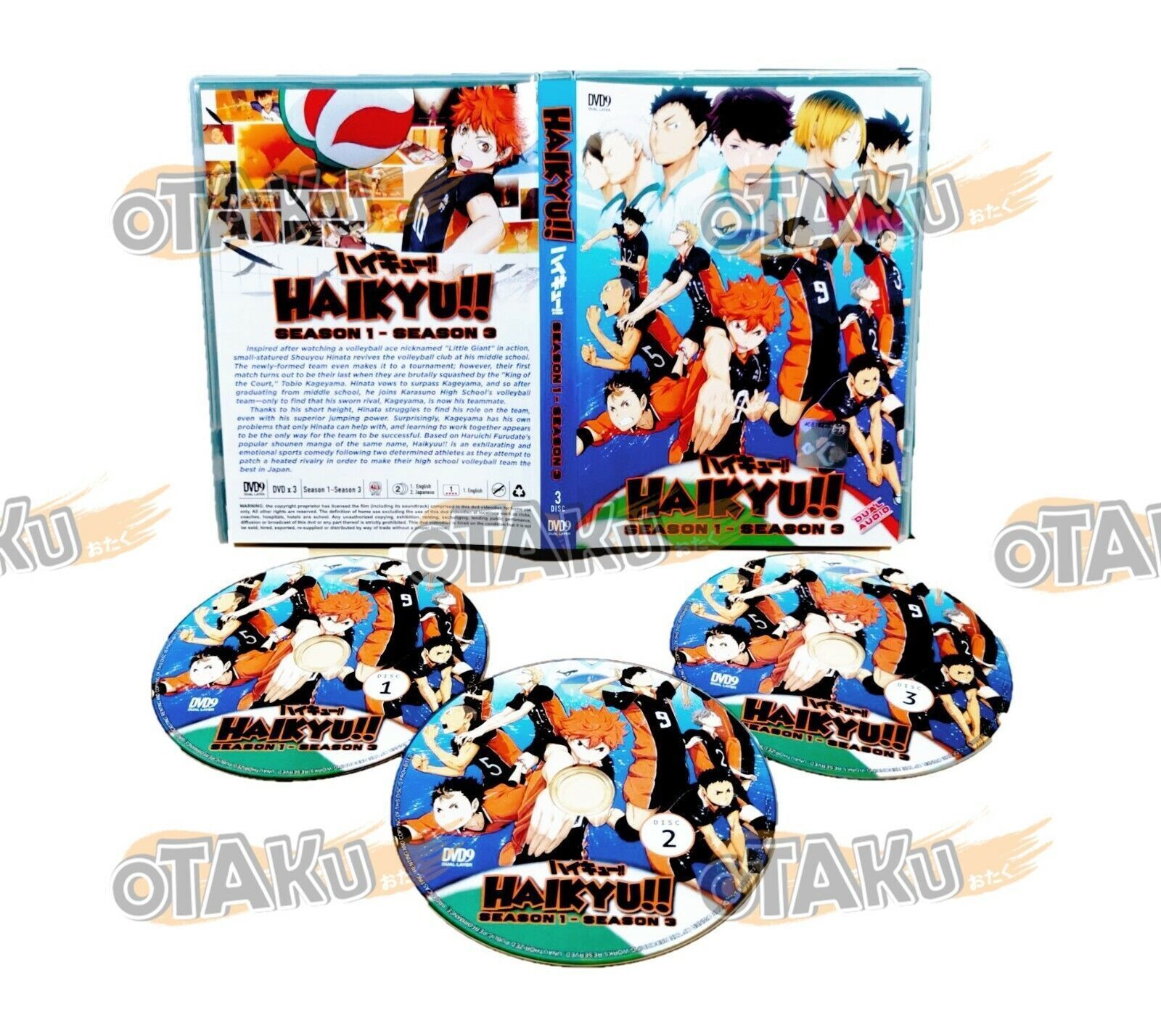 DVD Haikyu!! Season 1 2 3 Episode 1-60 End English Dubbed