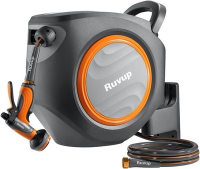 Hose Reel Wall Mount Automatic Slow Retraction 100ft