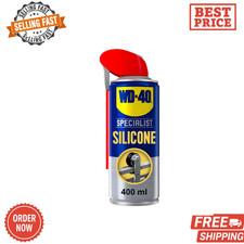 WD-40 Specialist Silicone Spray Lubricant 400ml Can Versatile All-Weather 21.63 per litre