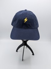 LIGHTNING BOLT STRIKE ADJUSTABLE STRAPBACK BASEBALL HAT/CAP, BLUE, OUTDOOR/SPORT