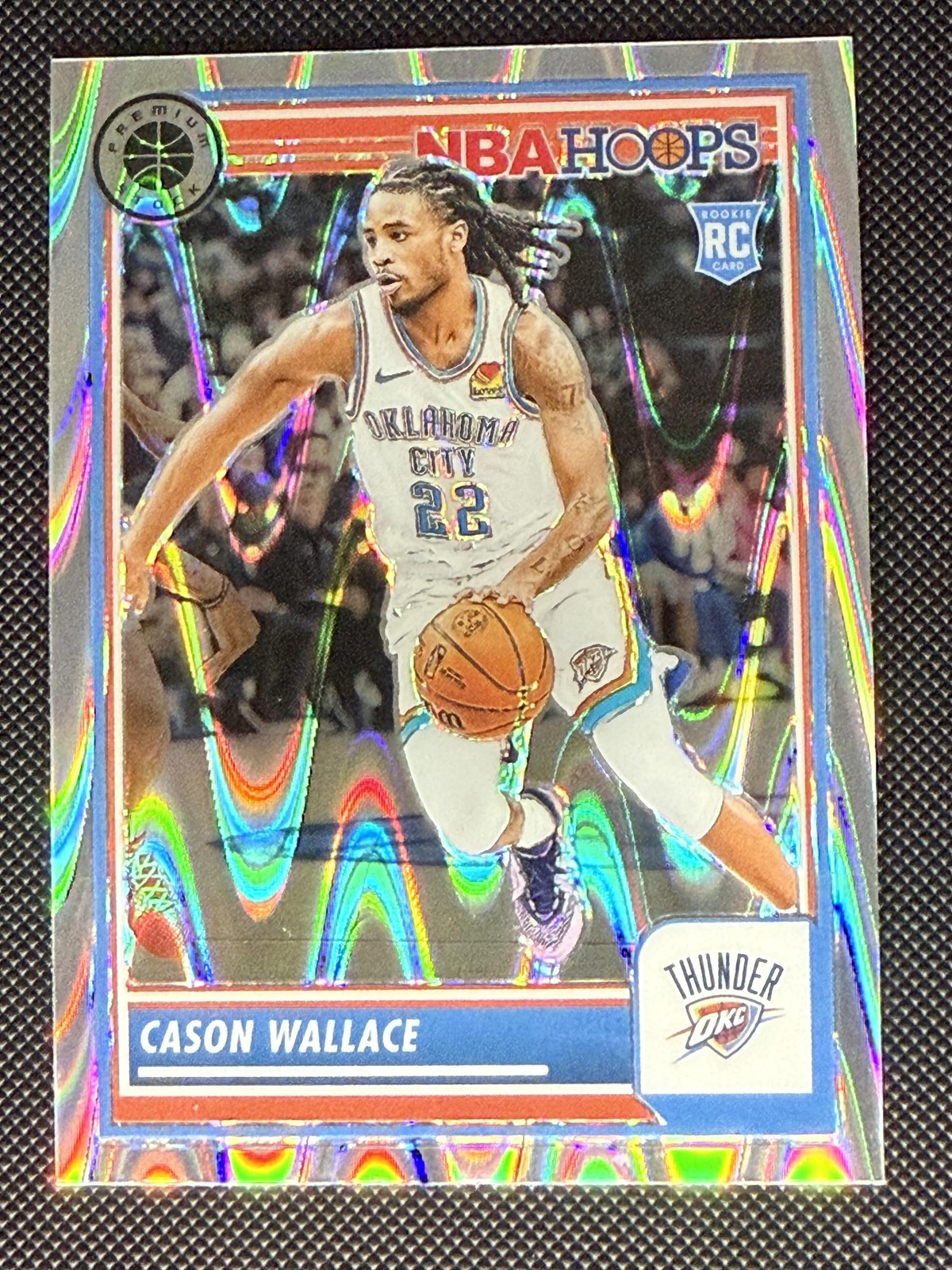 2023-24 Hoops Premium Stock #76 Cason Wallace Seismic Prizm