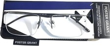 2 Pack- Foster Grant Reading Glasses FGMR 2101 Gun 1.50 with soft case NEW 