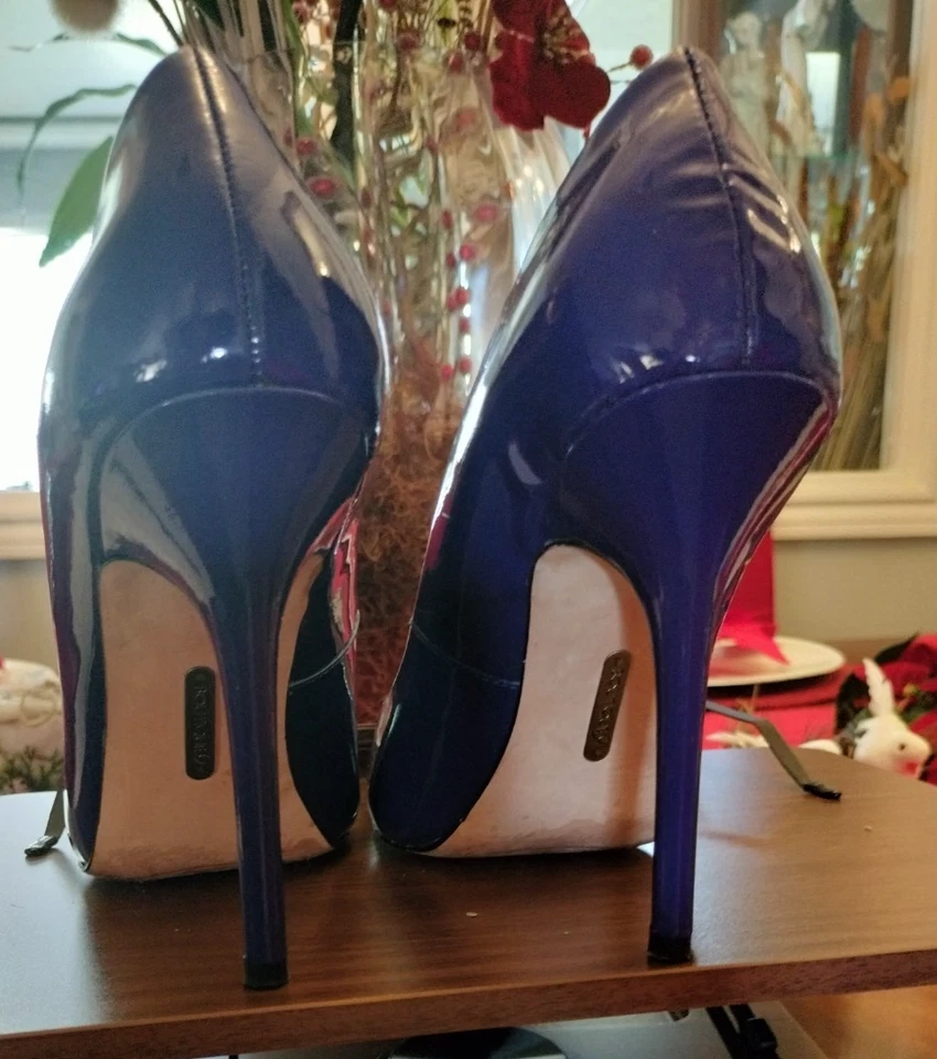 Туфли Boutique 9 синие лакированная кожа с заостренным носком размер 8,5 - Изображение 3 из 4