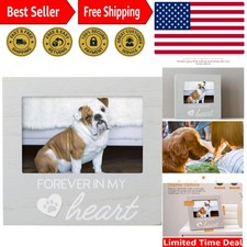 Elegantly Crafted Pet Remembrance Frame - Gray 4x6 Picture Frame for Cats  Dogs