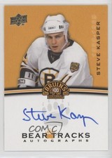 2023-24 Upper Deck Boston Bruins Centennial Bear Tracks Steve Kasper Auto 2o7