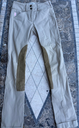 Tailored Sportsman Trophy Hunter Breeches I Girl/Kid/Child Size 12 tan front zip
