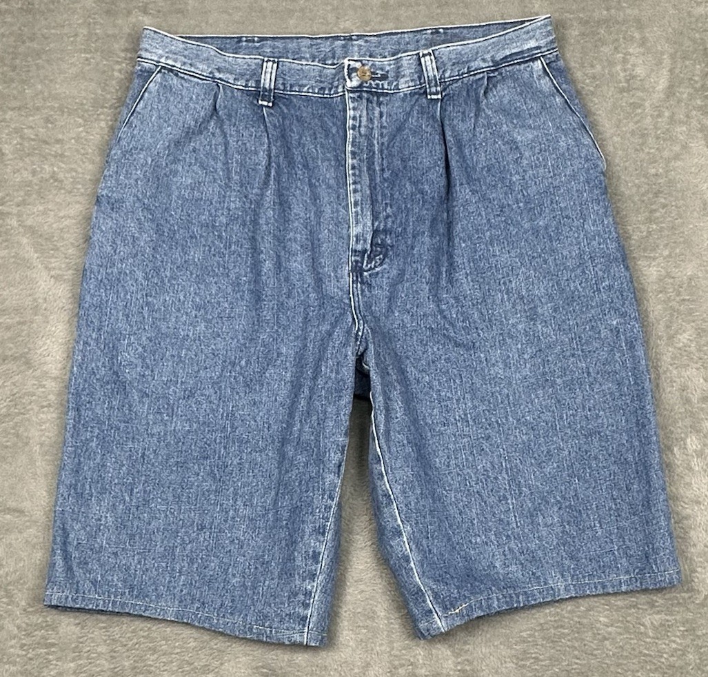 Wrangler Shorts Mens 34 Blue Denim Rugged Wear Bermuda 11