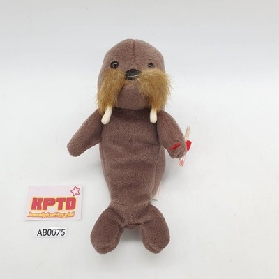 Jolly Walrus AB075 TY 4082 Beanie Baby Plush Animal Style 1996 F/S Plush 6'' Tag