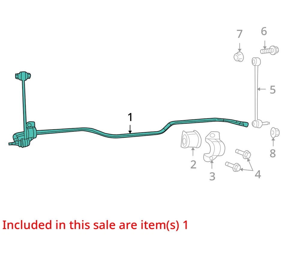 2015 Dodge Ram 1500 4X4 Rear Stabilizer Bar OEM 128K Miles - LKQ417129910 - Image 4 of 4