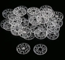 GANSSIA 21mm (0.82 Inch) Transparent Sewing Plastic Snap Buttons for clear 