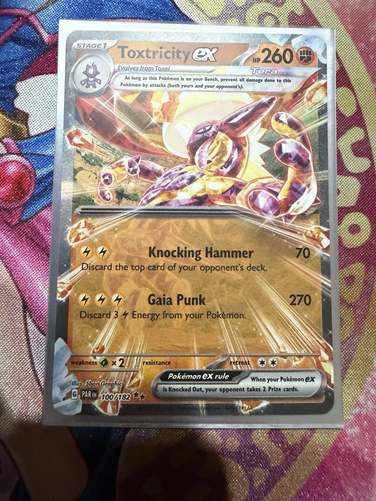 Pokémon TCG Toxtricity ex 100/182 Double Rare Holo Paradox Rift NM Card