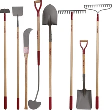 Landscaping Shovel Rake Tools Set Heavy Duty Yard Digging Shovels Garden Hoe Lon