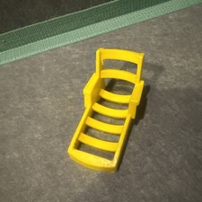 Sedia a sdraio vintage Fisher Price Little People gialla piscina casa famiglia