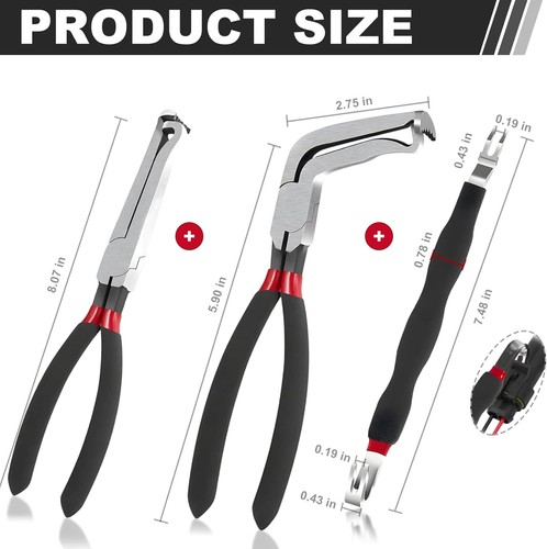 Electrical Disconnect Pliers 37980, Connector Separator Black  - Foto 2 di 8