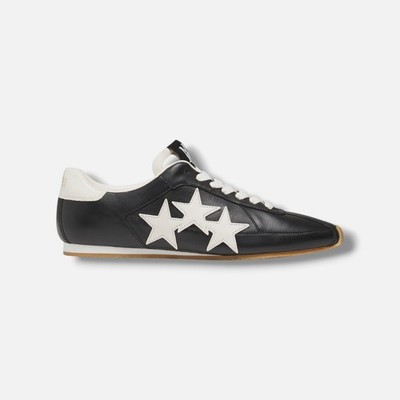 Amiri Women's Black Pacific Slim Leather Low-Top Sneakers Shoe Size 44