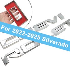 Front Grille Letters Emblem Overlay 3d Chrome Badge For 2022-2025 Silverado 1500