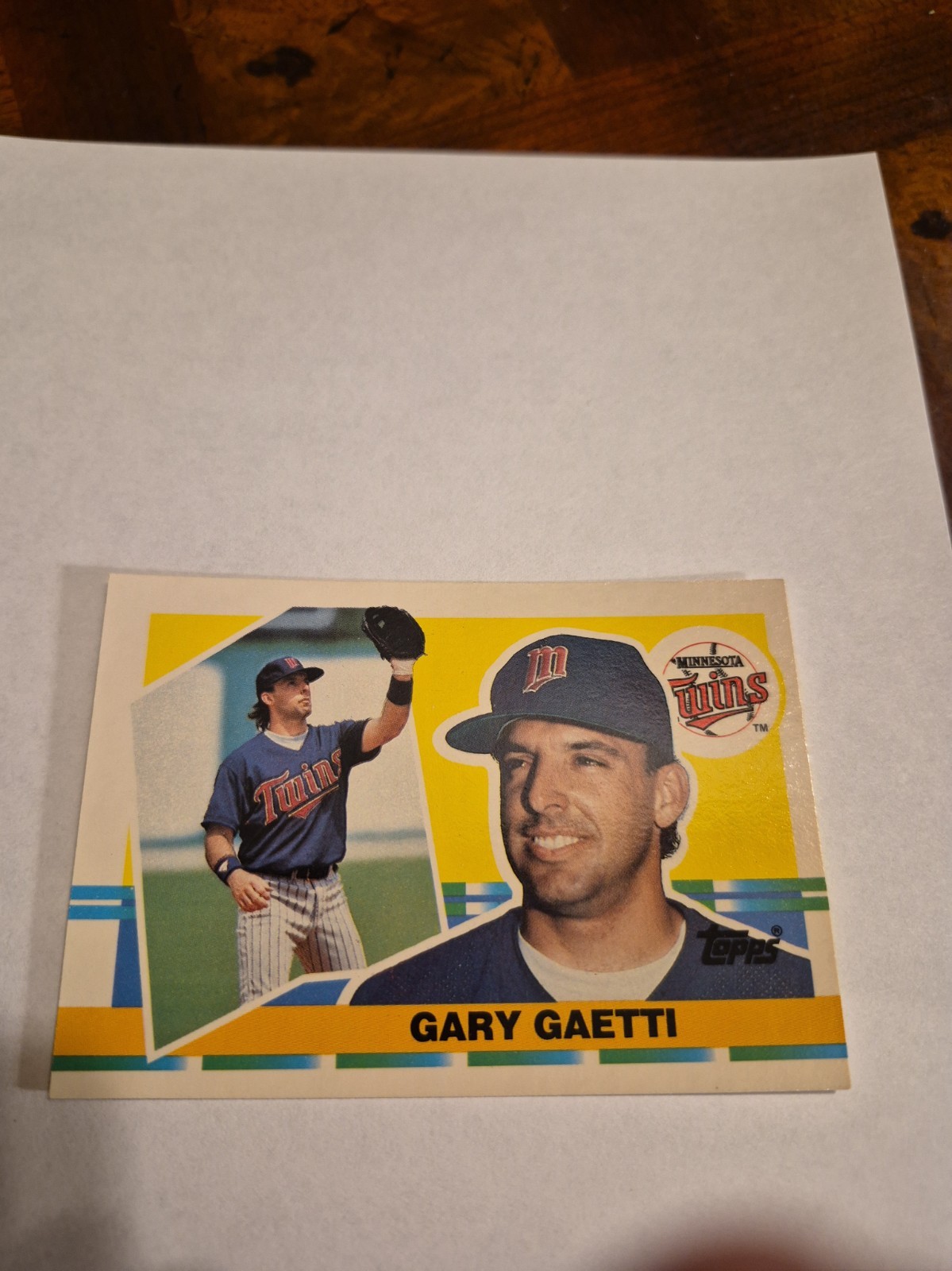 GARY GAETTI 1990 TOPPS BIG CARD #254 FREE SHIPPING