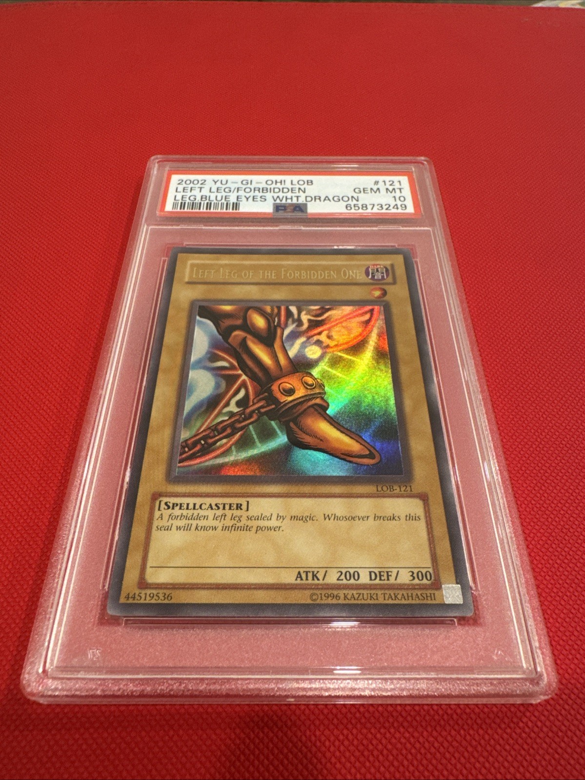 PSA 10 2002 Left Leg of the Forbidden One LOB121 Ultra Rare Unlimited Yu G2U