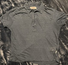 Orlebar Brown Sebastian Tailored Linen Polo Shirt Men  s Large Navy Portugal L