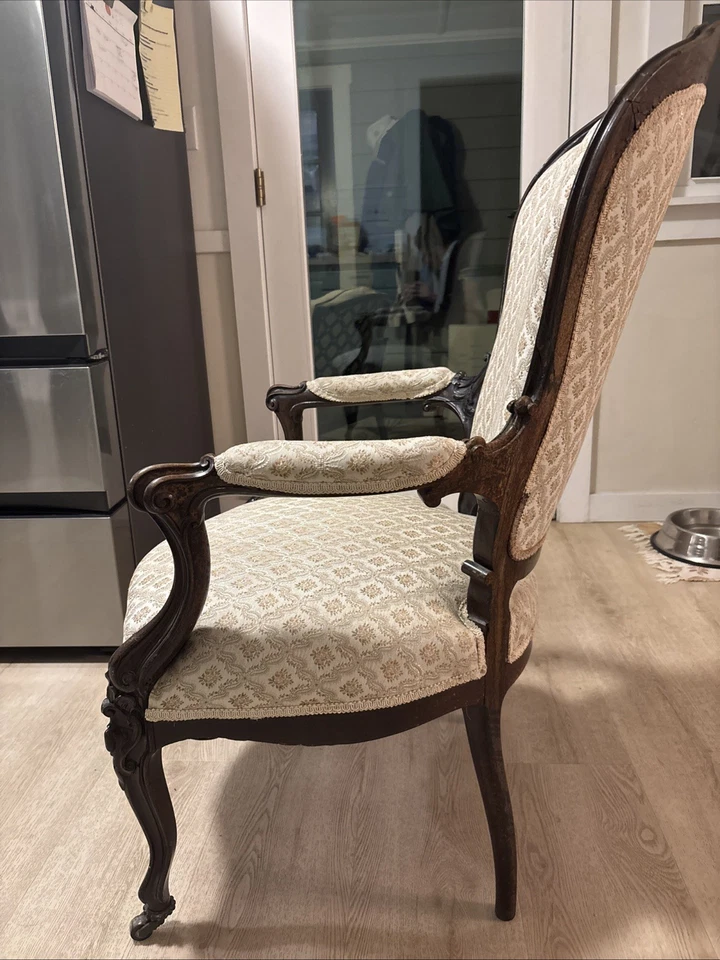 authentic 19th-century Victorian parlor chair - Image 2 of 4