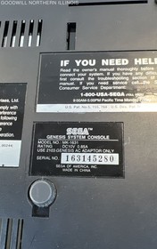 Vintage Sega Genesis MK-1631 System Console Untested / No Cord