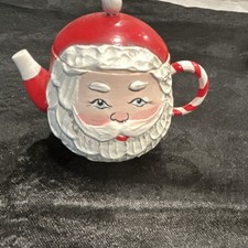 Vintage Santa Claus Teapot Mini Tea Set Christmas Novelty Teapot w Mini Cups