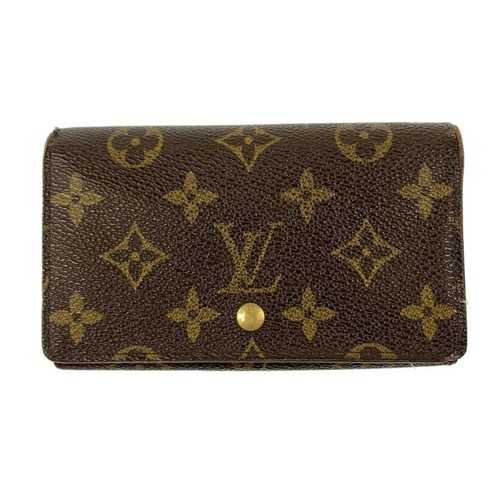 Used ▽▽ LOUIS VUITTON Portomone Bier Tresor Bifold Wallet M61730 Slightly