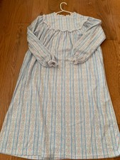 VTG Lanz of Salzburg Nightgown Girl's Large 10/12 Pink Blue Tyrolean Hearts