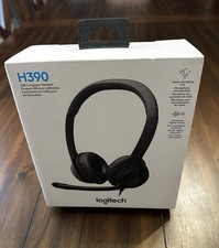 Logitech H390 Wired Headphones With Mic USB Computer Headset Noise Cancelling