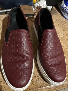 Chaussures Gucci hommes 9 UK 10 US Slide Sneakers vente au détail très rare