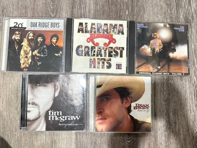 Country Music CD Lot 5 Tim McGraw Alabama Oak Ridge Boys Hank Williams Jr Dea