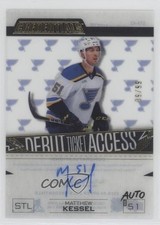 2023-24 Credentials Debut Ticket Access Acetate 9/99 Matthew Kessel Auto 00em