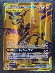 Pikachu & Zekrom GX SM248 Jumbo Gold Promo
