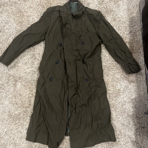 US Military USMC Serge Wool Vintage Vietnam Era Overcoat Size 40L