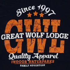 GREAT WOLF LODGE T SHIRT TEE BLACK MENS SIZE M MEDIUM