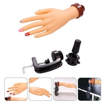Nagelhandmodell biegbare falsche Hand mit Montagehalterung zum Üben