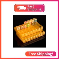Mr. Pen- Bead Storage Containers, 28 Grids, 2 Pack, Transparent Orange Small Bea
