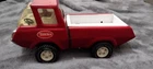 Vintage Tonka Pressed Steel Mini Red Pick Up Truck 8" Long 1970's