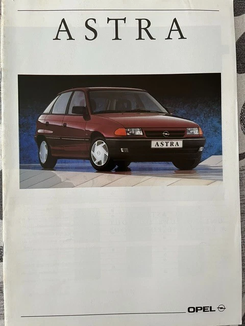 Catalogue / Brochure OPEL ASTRA de 1991 - - Photo 1/1